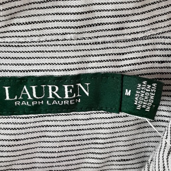 NWT *HP* Linen Lauren Ralph Lauren HiLo Size M Top - Picture 11 of 12